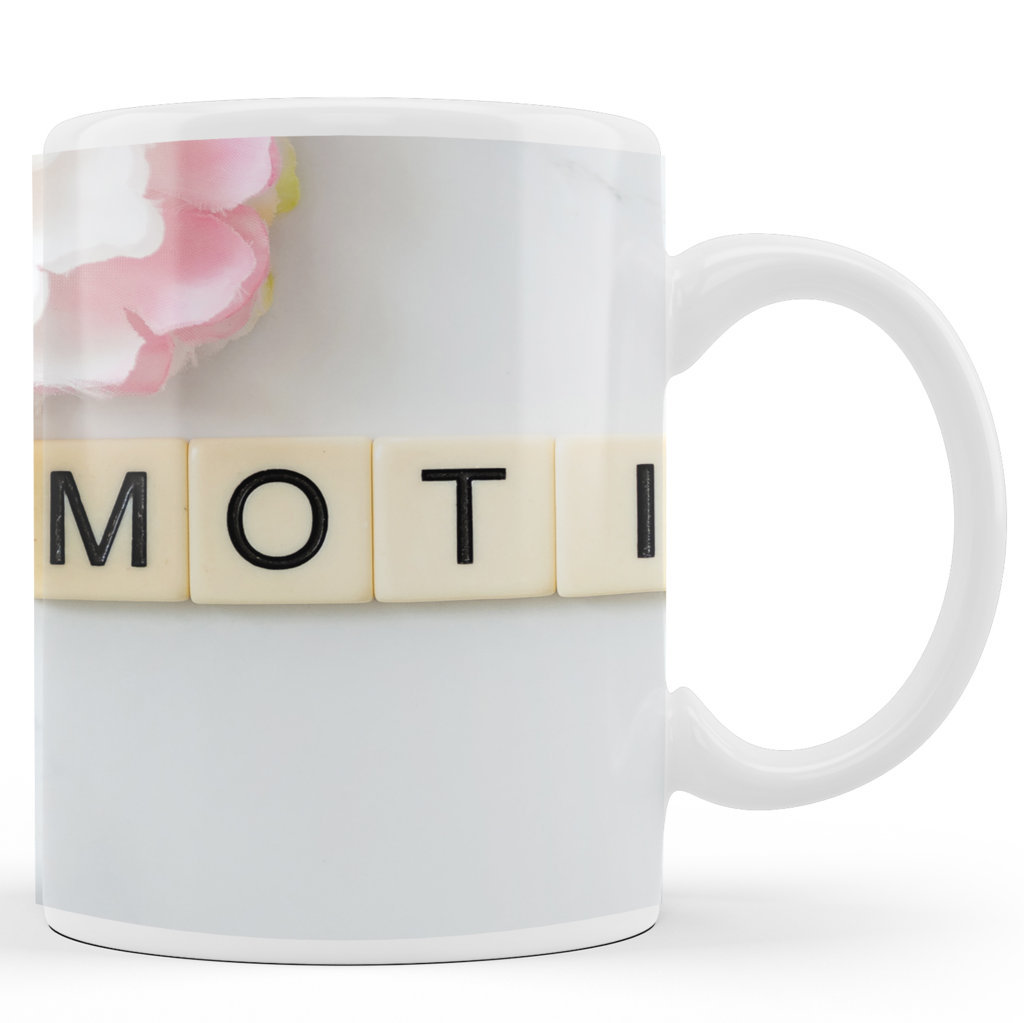Printed Ceramic Coffee Mug | Scramble Series | Motivation | 325 Ml